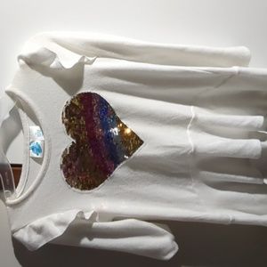 Kids Silky Sequin Heart Dress